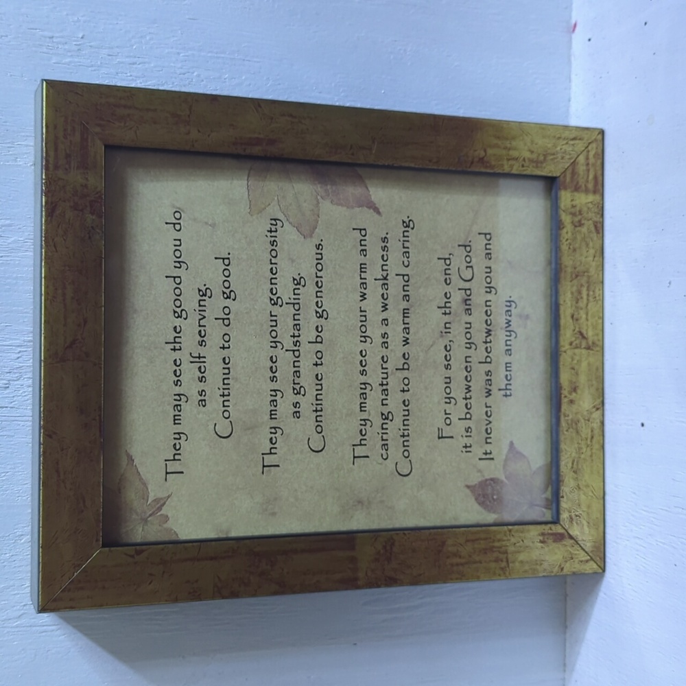 Quote in a beautiful frame